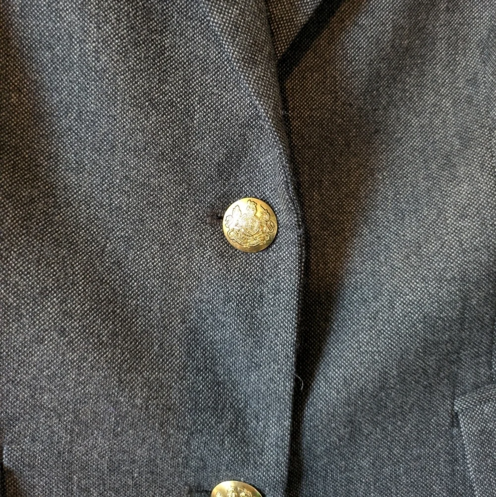 J. Crew Gray Blazer‎ with Gold Buttons